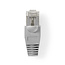 RJ45-Connector | Male | Solid UTP CAT5 | Recht | Verguld | 10 Stuks | PVC | Grijs / Transparant | Doos