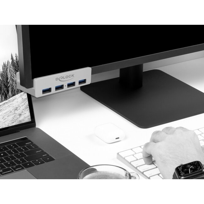 Delock External USB 3.0 4 Port Hub with Locking Screw