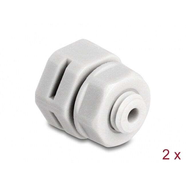 Delock Ventilation Plug M6 grey 2 pcs