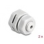 Delock Ventilation Plug M6 grey 2 pcs