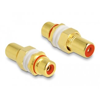 DeLOCK Delock Audio Adapter RCA female to female for installation, red ring
