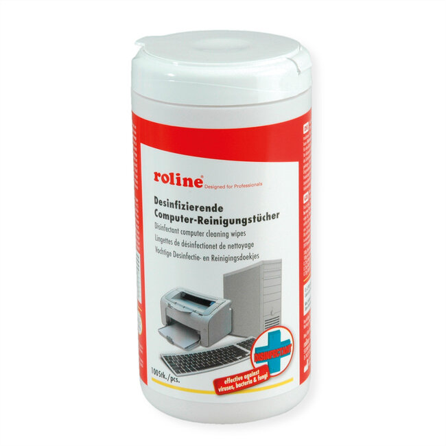 ROLINE Desinfecterende Computer reinigingsdoekjes, 100 pcs.