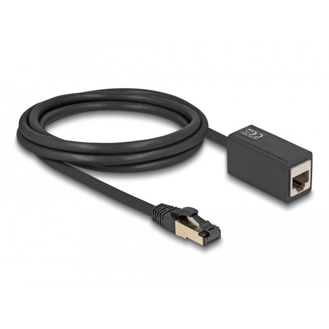 Delock Network Extension Cable RJ45 plug to RJ45 jack Cat.8.1 S/FTP 2 m black