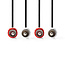 Stereo-Audiokabel | 2x RCA Male | 2x RCA Male | Vernikkeld | 3.00 m | Rond | Zwart | Label
