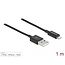 Delock USB data and power cable for iPhone™, iPad™, iPod™ black 1 m
