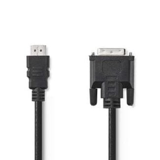 Nedis HDMI™ Kabel | HDMI™ Connector | DVI-D 24+1-Pins Male | 1080p | Vernikkeld | 2.00 m | Recht | PVC | Zwart | Doos