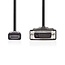 HDMI™ Kabel | HDMI™ Connector | DVI-D 24+1-Pins Male | 1080p | Vernikkeld | 2.00 m | Recht | PVC | Zwart | Doos