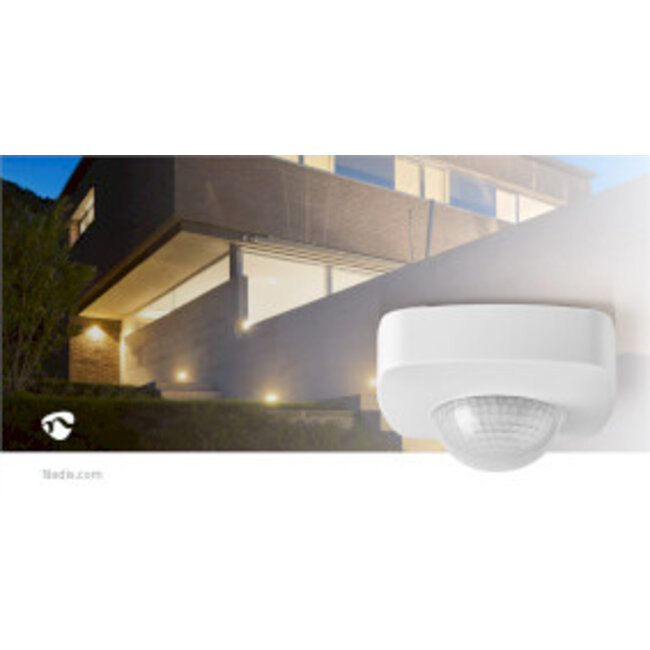 Bewegingsdetector | Binnen- en Buitenshuis | 3-Wire | Type-F (CEE 7/7) | 360 ° | 5 - 300 W | 300 W | 1200 W | 3 - 2000 Lux | Sensortechnologie: PIR | Sensorbereik: 2.0 - 8.0 m