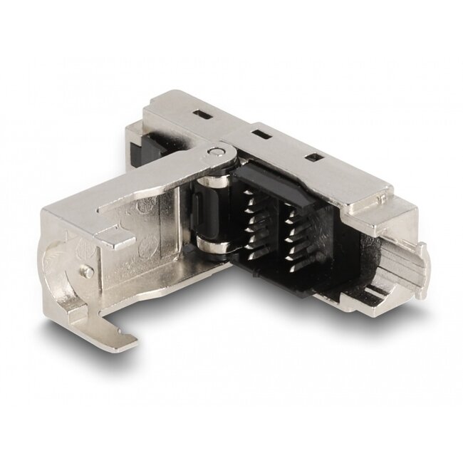 Delock RJ45 plug to LSA with strain relief and dust cover Cat.6A toolfree