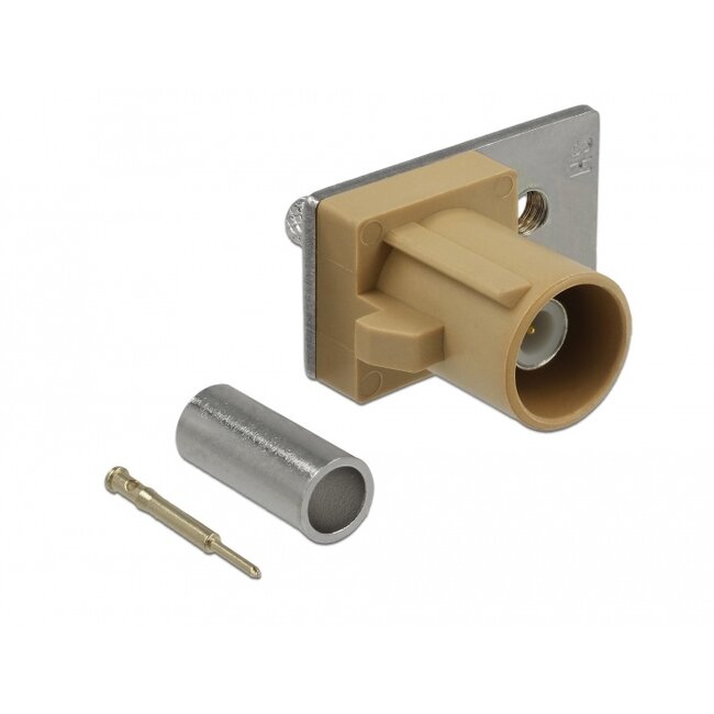 Delock FAKRA I plug spring pin for crimping 1 prepunched hole