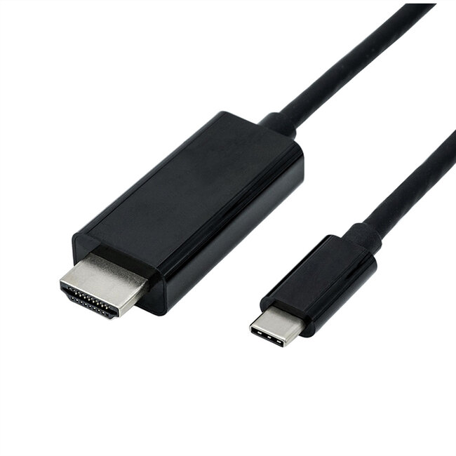 ROLINE USB type C - HDMI adapterkabel, M/M, 1 m