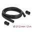Delock Cable protection sleeve 2 m x 21.2 mm with 2 x PG16 conduit fitting set black