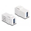 Delock Keystone Module USB 3.0 A female to USB 3.0 A female white (1:1)