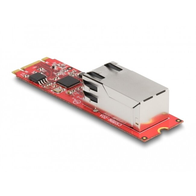 Delock Converter M.2 Key B+M male to 1 x RJ45 2.5 Gigabit LAN port horizontal