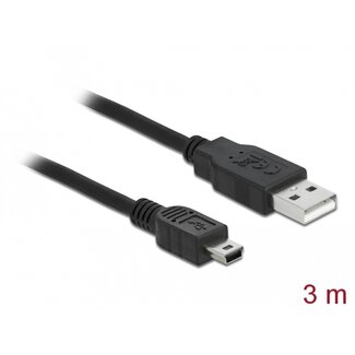 DeLOCK Delock Cable USB 2.0-A male > mini B 5-Pin male 3 m