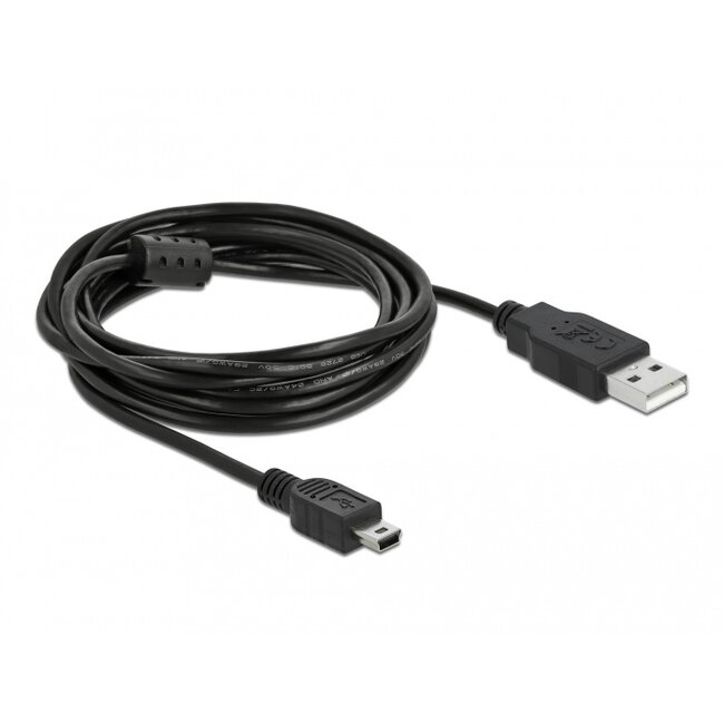 Delock Cable USB 2.0-A male > mini B 5-Pin male 3 m