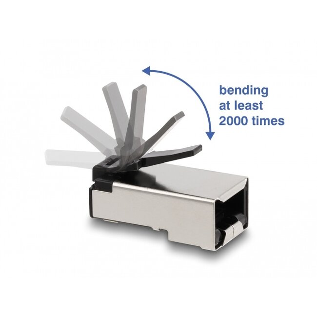 Delock RJ45 Modular Plug with robust latch Cat.6 and bend protection boots 50 pcs set