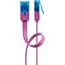 Goobay CAT 6A Flat Patch Cable U/UTP, magenta 0.5 m