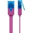 Goobay CAT 6A Flat Patch Cable U/UTP, magenta 0.5 m