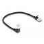 Delock RJ45 Network Cable Cat.6A S/FTP Slim 90° downwards angled / straight 0.25 m black
