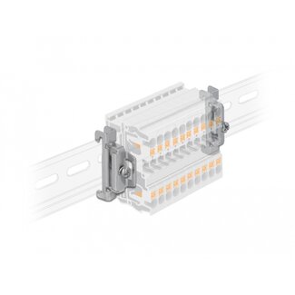 DeLOCK Delock DIN Rail End Clamp Steel screwable 4 pieces