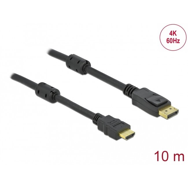 Delock Active DisplayPort 1.2 to HDMI Cable 4K 60 Hz 10 m