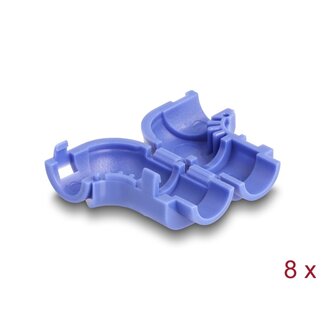 DeLOCK Delock Cable Clips for Angling 8 pieces blue