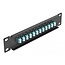 Delock 10″ Fiber Optic Patch Panel 12 Port LC Duplex aqua 1U black