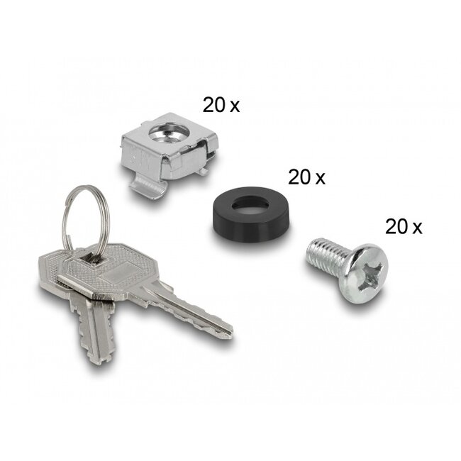 Delock 10″ Network Cabinet with glass door 4U grey