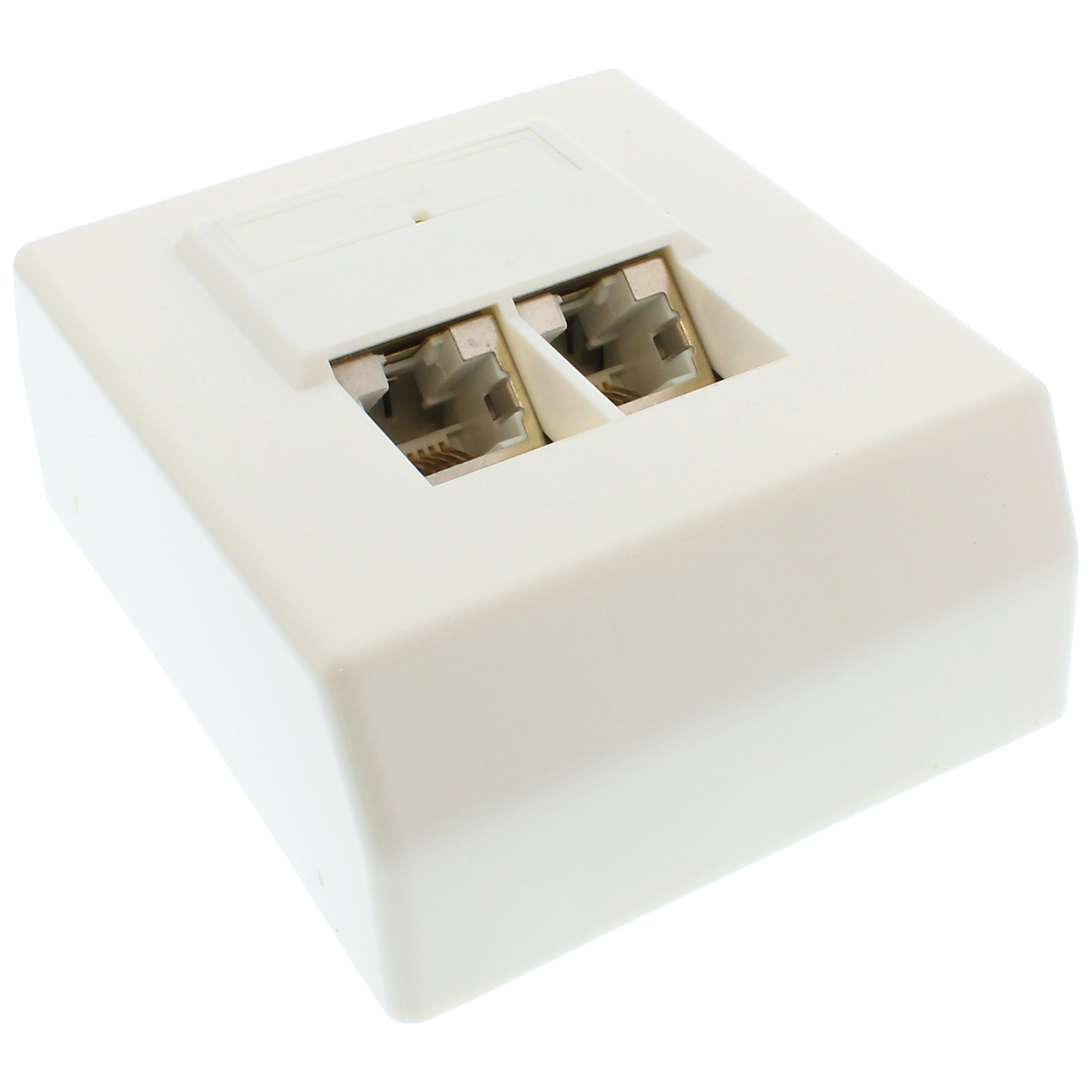 InLine® Cat. 5e, aansluitdoos, 2x RJ45, oppervlaktemontage, wit, RAL9010 |