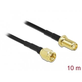 DeLOCK Delock Antenna Cable SMA plug to SMA jack LMR/CFD100 10 m low loss
