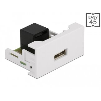 DeLOCK Delock Easy 45 Module USB 2.0 Type-A female to RJ45 female port 22.5 x 45 mm