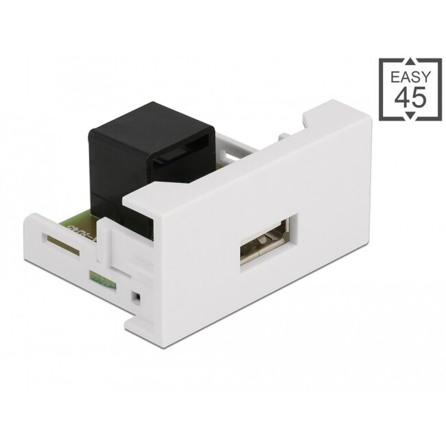 Delock Easy 45 Module USB 2.0 Type-A female to RJ45 female port 22.5 x 45 mm