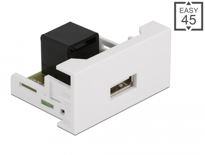 DeLOCK 81344. Aansluiting(en): USB 2.0 Typ-A, Kleur van het product: Wit, Geslacht connector: Vrouwelijk/Vrouwelijk. Breedte: 45 mm, Diepte: 53 mm, Hoogte: 33 mm. Aantal per verpak