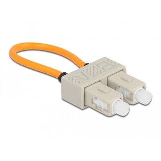 DeLOCK Delock Optical Fiber loopback Adapter SC / OM1 Multi-mode beige