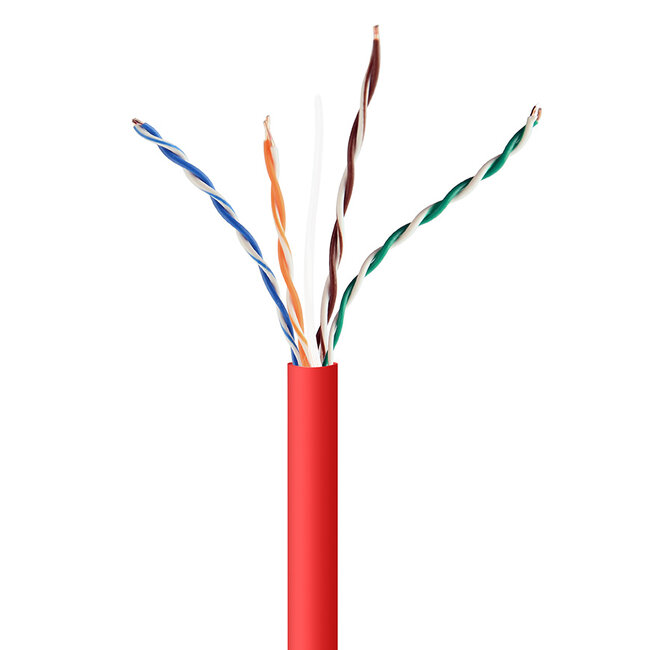 UTP Cat5E kabel (CCA) stug 305 meter - Rood