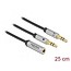 Delock Headset Adapter 1 x 3.5 mm 4 pin Stereo jack female to 2 x 3.5 mm 3 pin Stereo jack male (CTIA)