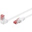 Goobay CAT 6 Patch Cable 1x 90° Angled, S/FTP (PiMF), white 0.25 m