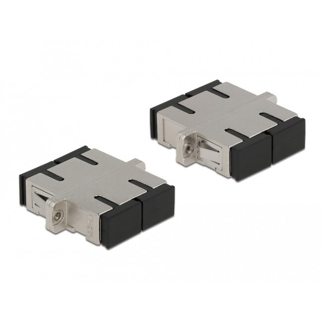 Delock Optical Fiber Coupler SC Duplex female to SC Duplex female Single-mode metal