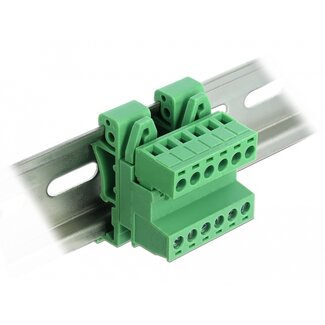 DeLOCK Delock Terminal Block Set for DIN Rail 6 pin with pitch 5.08 mm angled