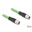 Delock M12 Cable X-coded 8 pin male to male PUR (TPU) 5 m
