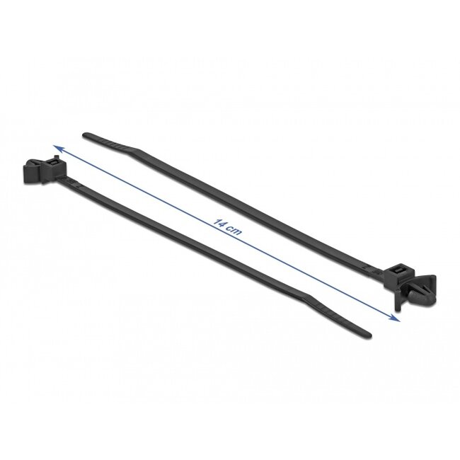 Delock Cable Tie with Expansion Anchor L 140 x W 4 mm black 10 pieces