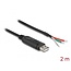 Delock Adapter Cable USB 2.0 Type-A to Serial RS-485 with 3 x open wire ends 2 m