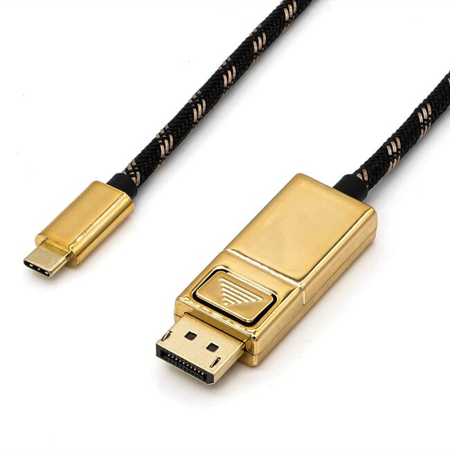 ROLINE GOLD USB type C - DisplayPort adapterkabel, v1.2, M/M, 2 m