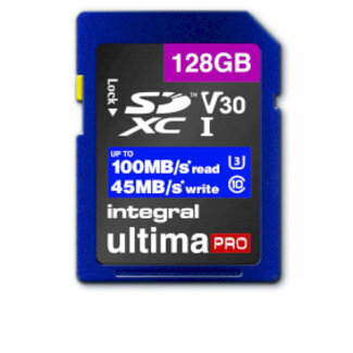 Integral High Speed SDHC/XC V30 UHS-I U3 128 GB SD geheugenkaart