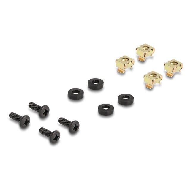 Delock 19″ Cable Management Routing Panel with 8 rubber cable entries and 10 hooks 2U black