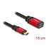 Delock USB 10 Gbps Adapter USB Type-C™ male to USB Type-A female 15 cm red metal