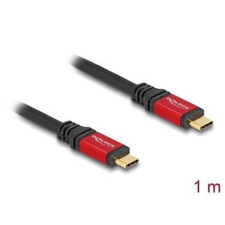 DeLOCK Delock USB 2.0 Cable USB Type-C™ male to male PD 3.1 240 W E-Marker 1 m red metal