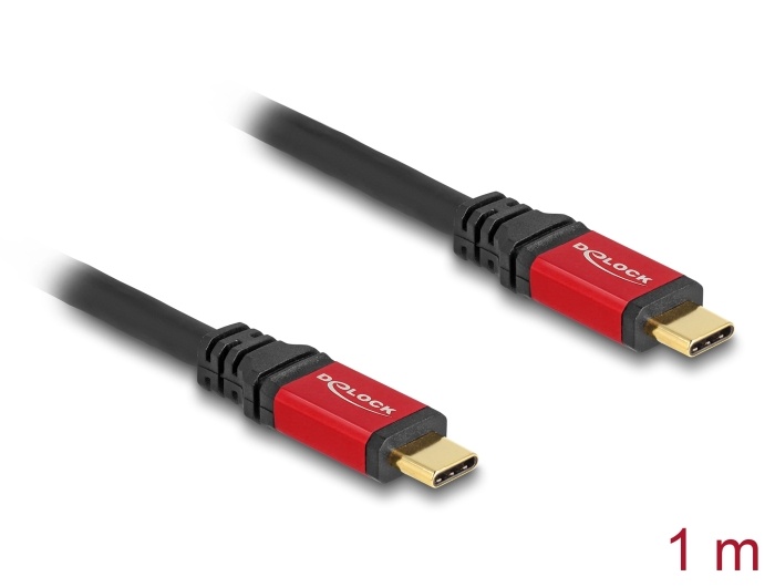 DeLOCK 80050 USB-kabel USB 2.0 1 m USB C Zwart, Rood
