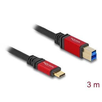 DeLOCK Delock USB 5 Gbps Cable USB Type-C™ male to USB Type-B male 3 m red metal